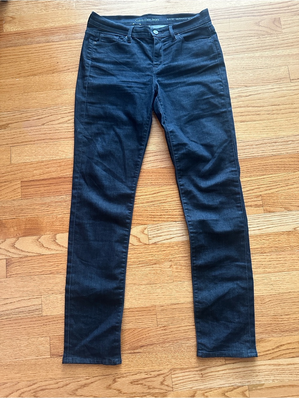 Calvin Klein Dark Black Slim Jeans 8x32